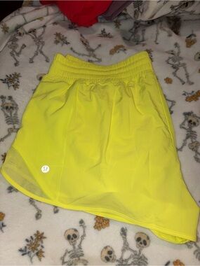 NWOT lululemon athletica Neon Yellow Athletic Shorts